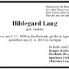 Audritz Hildegard 1930-2013 Todesanzeige